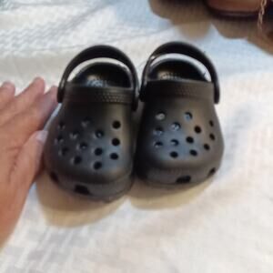 Crocs Baby Size C4 Classic Clog Black Slip On Sandals Shoes New No Tags No Box
